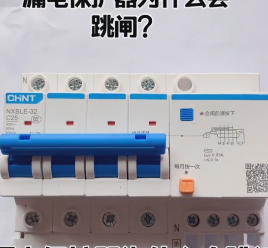 Chint NXBLE32-4PC25 residual current operated circuit breaker​