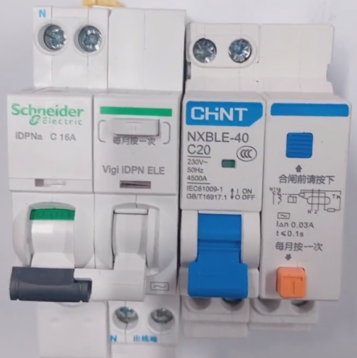 Chint NXBLE40C20 and Schneider IDPNaC16A