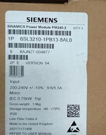 Siemens 6SL3210-1PB13-8AL0 is a power module