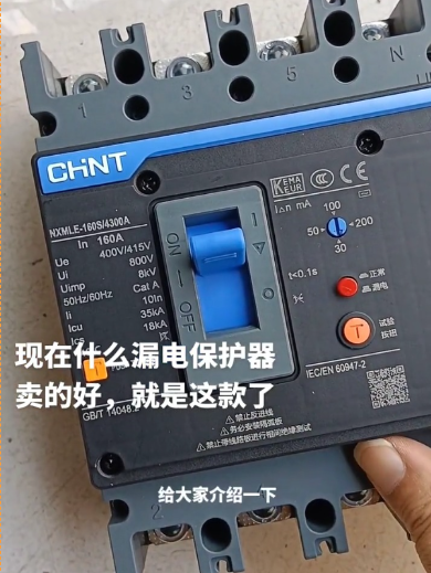 Chint NXMLE-100S/4300A-100A molded case residual current circuit breaker