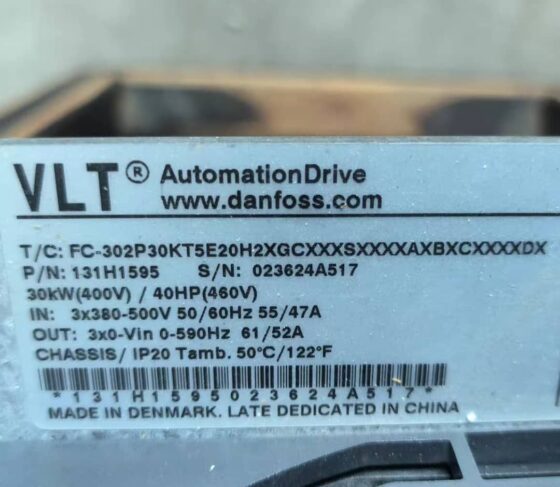 Danfoss FC-302P30KT VLT AutomationDrive Frequency Converter