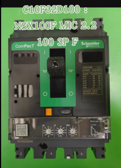Schneider C10F32D100: ComPacT NSX100F Molded Case Circuit Breaker