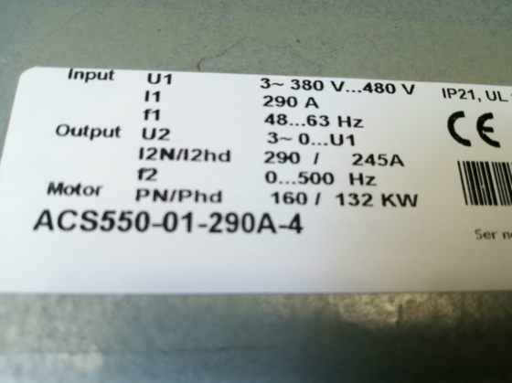 ABB Inverter ACS550-01-290A-4 (132-160kW)