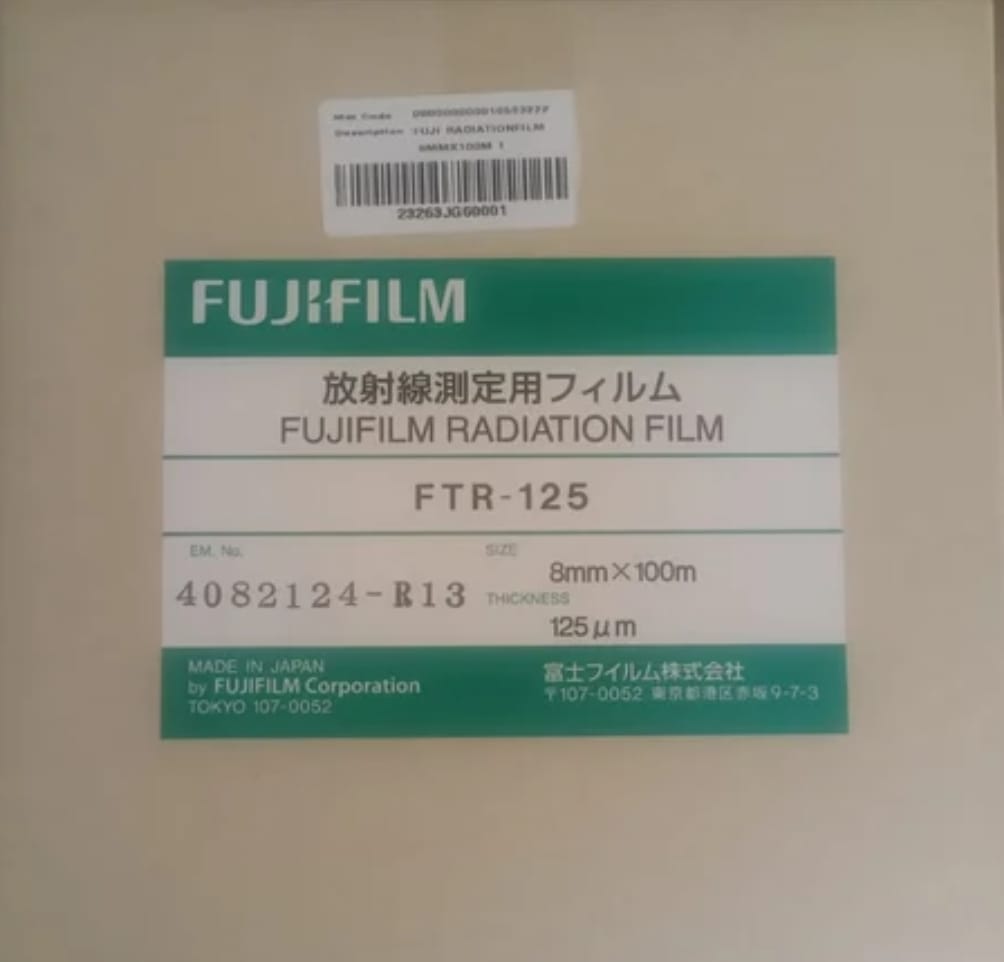 FUJIFILM FTR-125 Cellulose Triacetate (CTA) Radiation Dosimeter