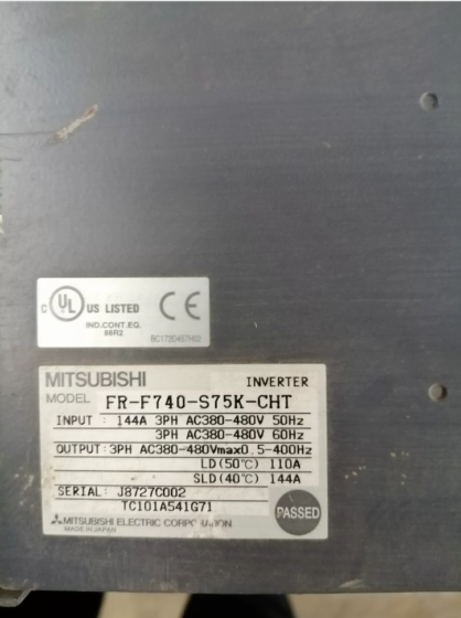 Mitsubishi FR-F740-S75K-CHT Inverter