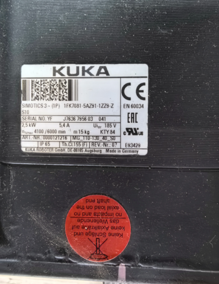 1FK7081-5AZ91-1ZZ9-Z (For KUKA) Siemens Servo Motor