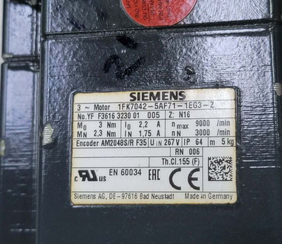 Siemens Servo Motor 1FK7042-5AF71-1EG3-2