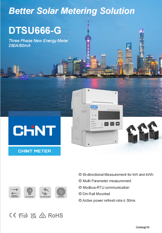 CHINT DTSU666-G Energy Meter for New Energy