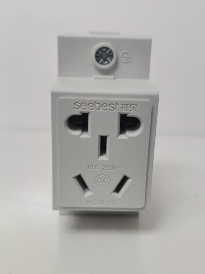 AC30-10510A belongs to the AC30 Series Modular DIN-Rail Mounted Socket, a standardized electrical component used for temporary power supply to equipment in power distribution boxes/cabinets.