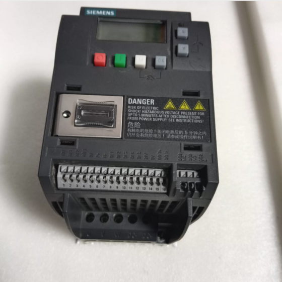 Siemens 6SL3210-5BE17-5UV0 Frequency Inverter This is a 0.75 kW three-phase frequency inverter of Siemens SINAMICS V20 series. It features 380-480 V input, 2.2 A output and IP20 protection rating, with no built-in filter. It has been upgraded to model 6SL3210-5BE17-5UV1.