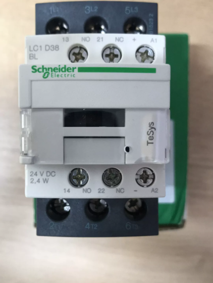 Schneider LC1D38BLDC24V TeSys D Series Contactor with DC Coil The Schneider LC1D38BLDC24V is a low-consumption DC coil contactor of the TeSys D Series. Featuring a rated current of 38A, 24V low-power DC coil, 3NO+1NO+1NC contact configuration and a compact 45mm width design, it is an ideal choice for industrial automation. Its advantages of energy efficiency,