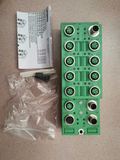 Phoenix Contact 2736372 (FLS PB M12 DIO 8/8 M12) Field Distributed I/O Module Order No. 2736372 corresponds to the PROFIBUS DP distributed I/O module of Phoenix Contact Fieldline series. The official full model is FLS PB M12 DIO 8/8 M12
