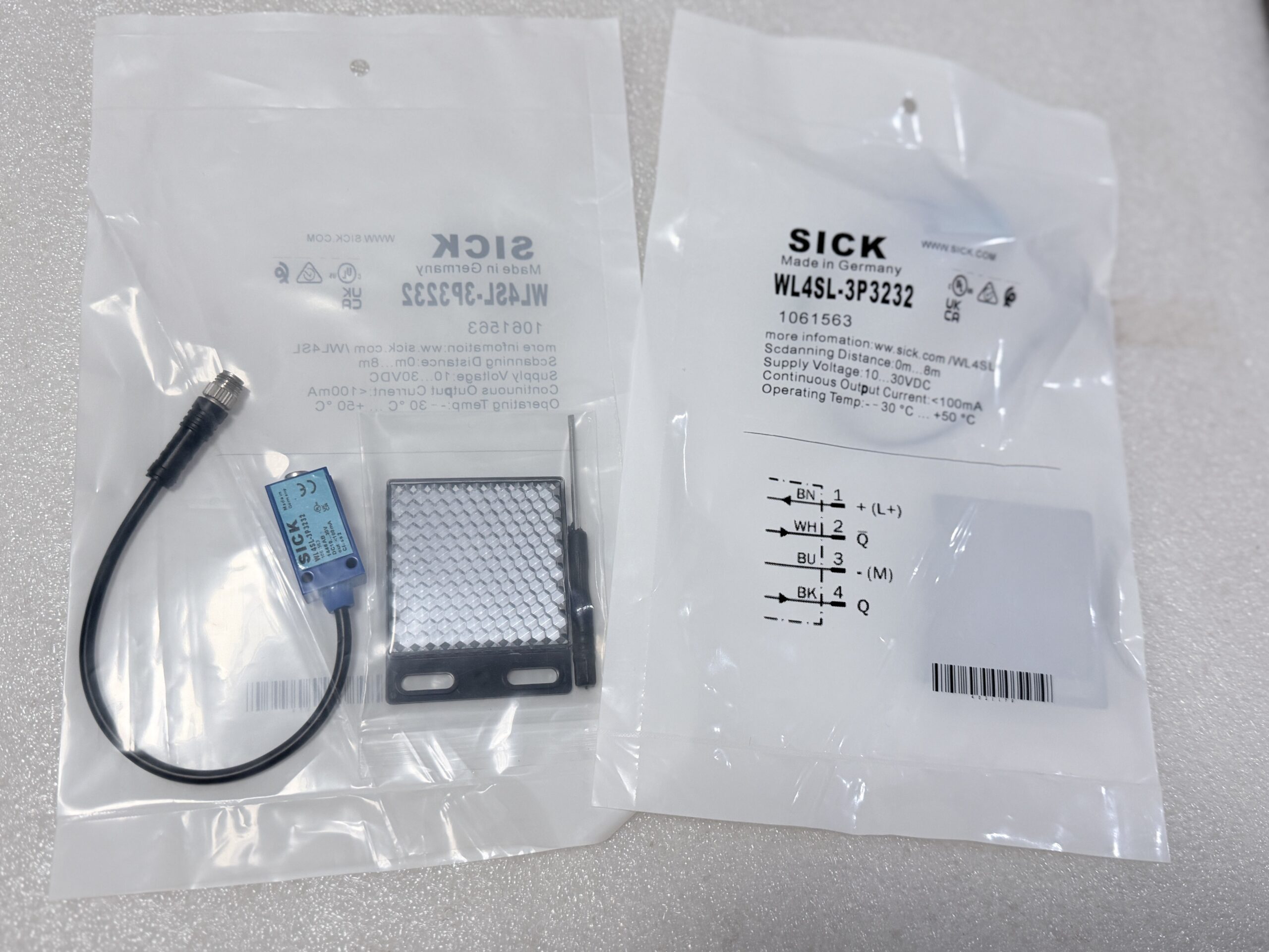 SICK WL4SL-3P3232 Laser Photoelectric Sensor (Part No.: 1061563)