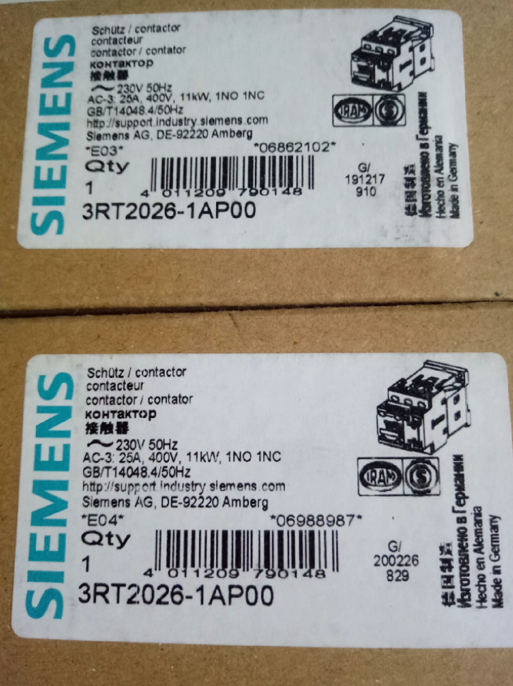 Siemens 3RT2026-1AP00 AC Contactor