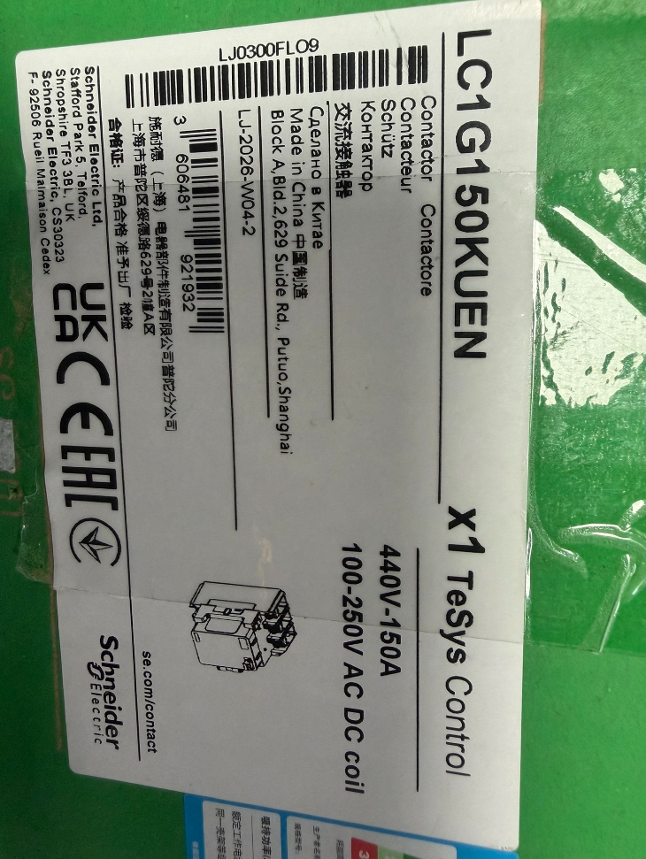 Schneider LC1G150KUEN High Power Contactor