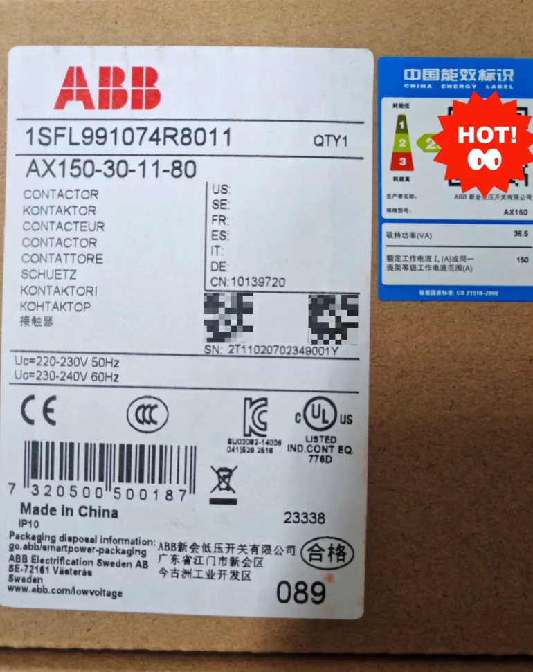 ABB AX150-30-11-80 AC Contactor