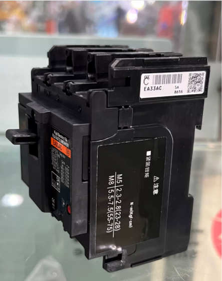 EA33M-3P 32A / EA33AC (The EA33AC variant has no factory 32A rating). EA3AAC3P-32A is a handwritten abbreviation used on drawings & equipment lists. Full Name: Fuji FUJI AUTO BREAKER EA33M 3P 32A Molded Case Circuit Breaker (MCCB)
