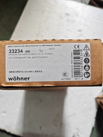 Wöhner SLS-00 Strip-Line Fuse Disconnector