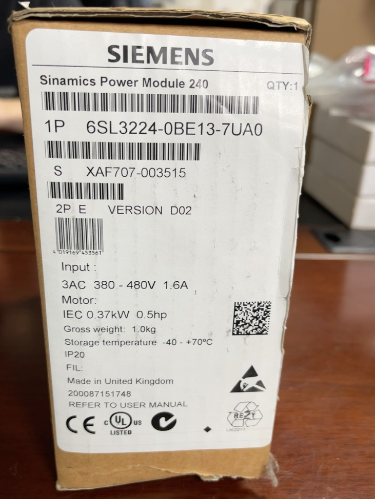 Siemens 6SL3224-0BE13-7UA0 Power Module