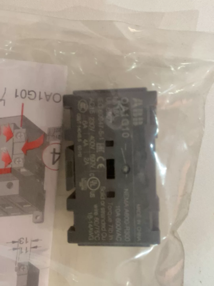 ABB OA1G10 Auxiliary Contact ABB OA1G10 Auxiliary Contact